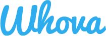 Whova logo text